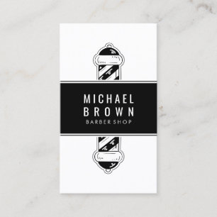 Vintage Barber shop Pole Simple Business Card