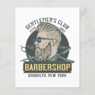 Vintage Barbershop Gentleman Grooming Flyer