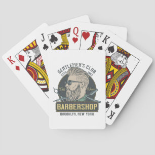 Vintage Barbershop Gentleman Grooming Playing Cards