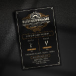 Vintage Barbershop Hair Cut Shaving Hair Stylist Flyer<br><div class="desc">Give your barbershop a touch of timeless elegance with this vintage-inspired flyer template! Featuring ornate flourishes, a classic moustache motif, and a sophisticated black and gold colour scheme, this design exudes class and professionalism. Easily customize this template with your barbershop's: Name and branding. Service list and pricing. Special offers and...</div>