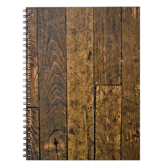 Vintage Bare Wood Panel Notebook (Front)