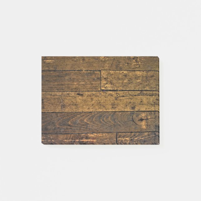 Vintage Bare Wood Panel Post-it Notes (Front)