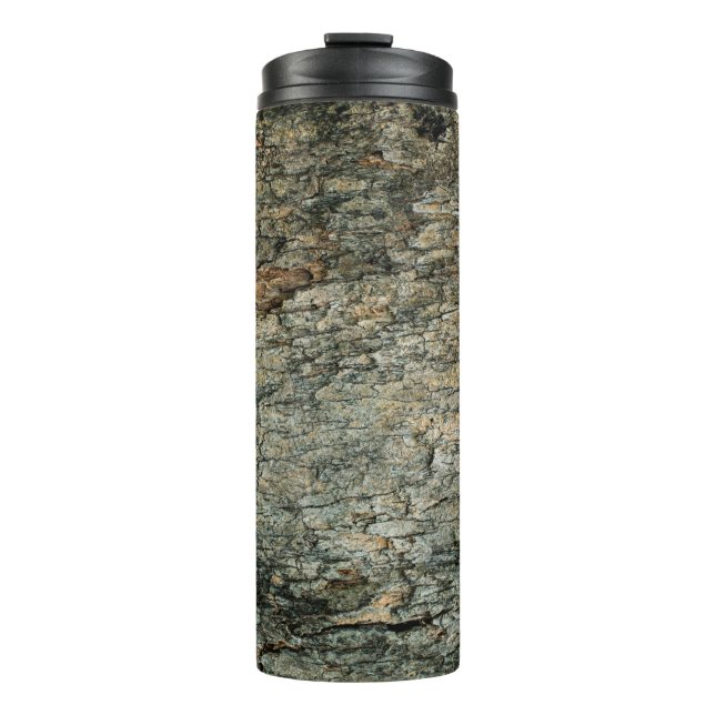 Vintage bark wood backgroundabstract, graphic deco thermal tumbler (Front)