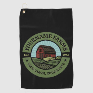 Vintage Barn ADD NAME Country Farm Crops Farmer Golf Towel