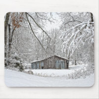 Vintage Barn in Fresh Snow - Rural Tennessee