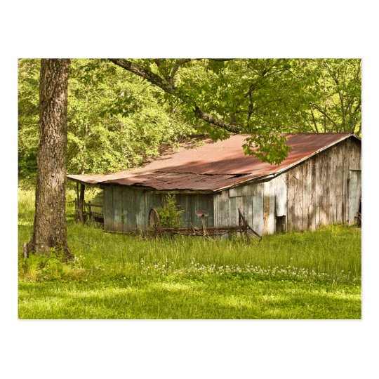 Vintage Barn in Spring Green - Tennessee Postcard