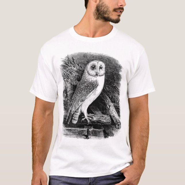 Vintage barn owl illustration T-Shirt (Front)