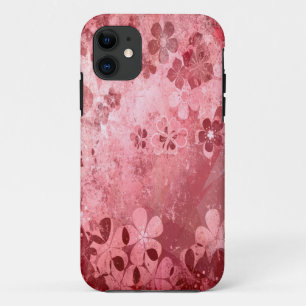 Vintage barn red floral pattern iPhone 11 case