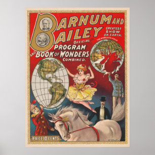 Vintage Barnum And Bailey Program Cover Poster