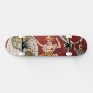 Vintage Barnum And Bailey Program Cover Skateboard