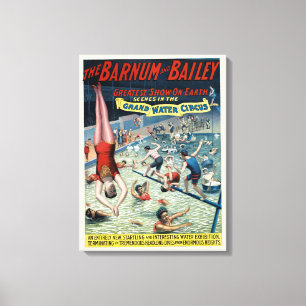 Vintage Barnum & Bailey Circus Poster Canvas Print