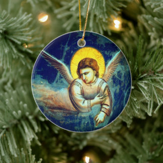 Vintage Baroque Angel  Ceramic Ornament