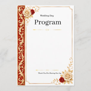 Vintage Baroque Floral Invitation & Program Border