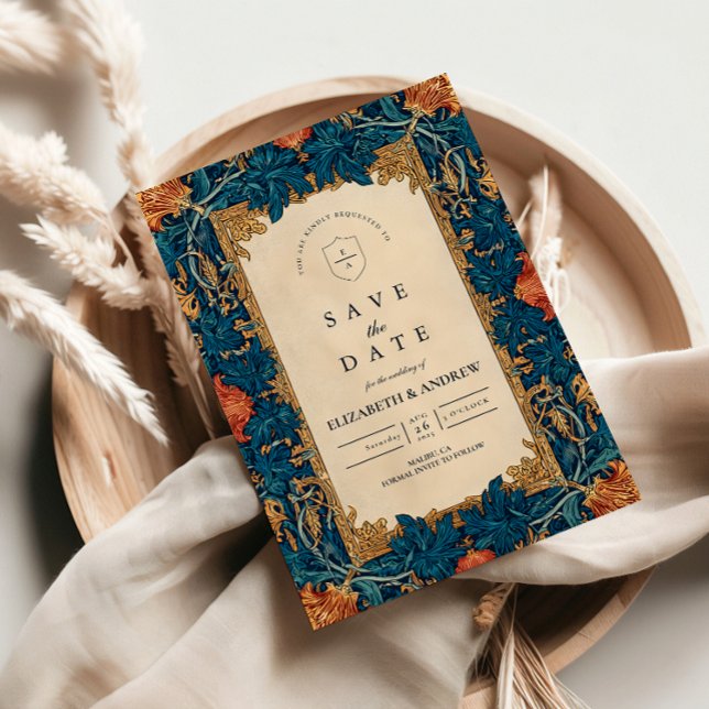 Vintage Baroque Floral Wedding Save The Date (Creator Uploaded)