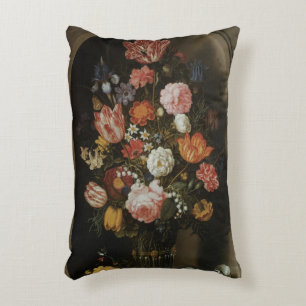 Vintage Baroque, Flower Piece by Bosschaert, Elder Accent Pillow