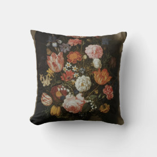 Vintage Baroque, Flower Piece by Bosschaert, Elder Throw Pillow
