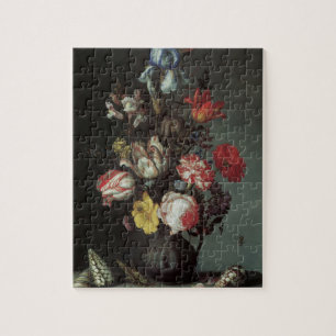 Vintage Baroque Flowers by Balthasar van der Ast Jigsaw Puzzle