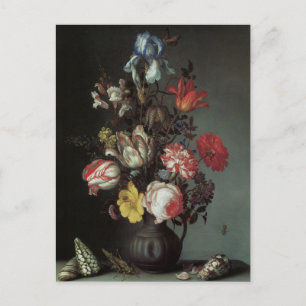 Vintage Baroque Flowers by Balthasar van der Ast Postcard