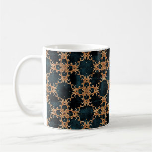 Vintage Baroque golden floral illustration pattern Coffee Mug