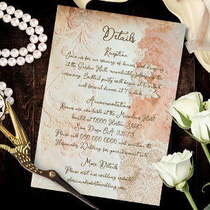 Vintage Baroque Mexican Lace Details Art Enclosure Card