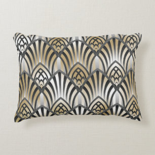 Vintage Baroque: Ornamental Seamless Pattern Accent Pillow