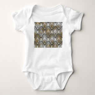 Vintage Baroque: Ornamental Seamless Pattern Baby Bodysuit