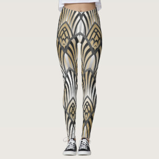 Vintage Baroque: Ornamental Seamless Pattern Leggings