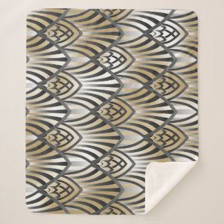 Vintage Baroque: Ornamental Seamless Pattern Sherpa Blanket