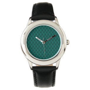 Vintage Baroque Pattern in Green Watch