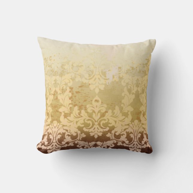 Vintage baroque pattern, ornamental luxury. throw pillow (Front)