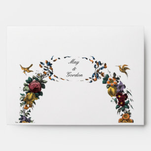 Vintage Baroque Rococo Floral Cartouche Envelope