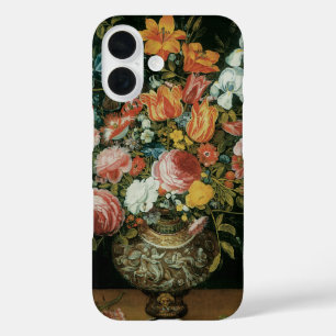 Vintage Baroque Still Life Flowers in a Vase iPhone 16 Case