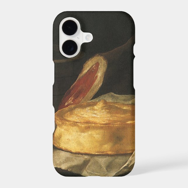 Vintage Baroque Still Life with Bread, Tart, Ham (Back)