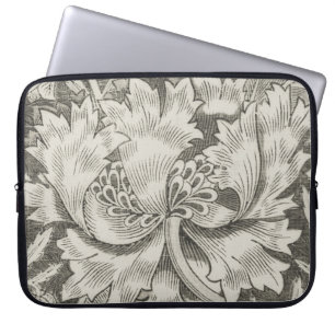Vintage Baroque Style Gray Laptop Cover Sleeve