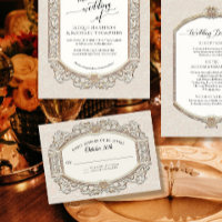 Vintage Baroque Victorian Ivory and Gold  Wedding