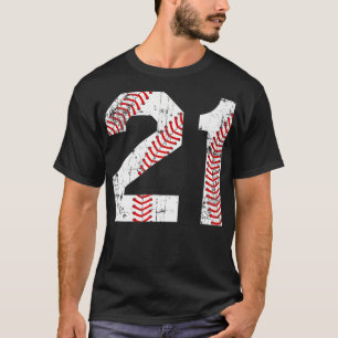 Vintage Baseball 21 Jersey Number Premium T-Shirt