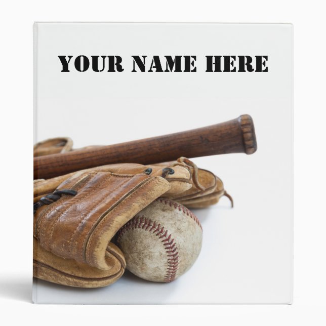 Vintage Baseball and Bat Binder (Front)