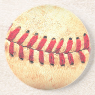 Vintage baseball ball coaster