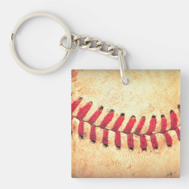Vintage baseball ball keychain (Front)