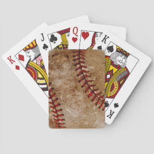 Vintage Baseball Ball Red and White Sports Playing Cards