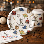 Vintage Baseball Birthday Paper Plate<br><div class="desc">Step up to the plate and celebrate in classic style with these Vintage Baseball Birthday Paper Plates—perfect for your all-star party! Featuring a timeless baseball themed design, these plates bring nostalgic ballpark charm to any birthday celebration. Whether you're planning a rookie of the year 1st birthday, little slugger party, or...</div>