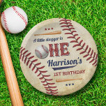 Vintage Baseball Boys 1st Birthday Paper Plate<br><div class="desc">Celebrate in style with these trendy 1st birthday paper plates. The design is easy to personalize with your own wording and your family and friends will be thrilled when they see these fabulous party plates.</div>