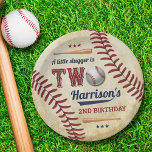 Vintage Baseball Boys 2nd Birthday Paper Plate<br><div class="desc">Celebrate in style with these trendy 2nd birthday paper plates. The design is easy to personalize with your own wording and your family and friends will be thrilled when they see these fabulous party plates.</div>