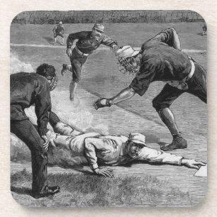 Vintage Baseball by Thure De Thulstrup, 1885 Coaster