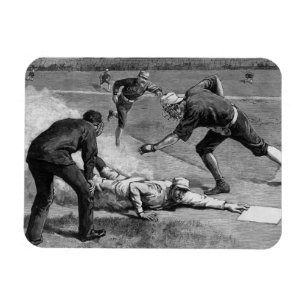 Vintage Baseball by Thure De Thulstrup, 1885 Magnet