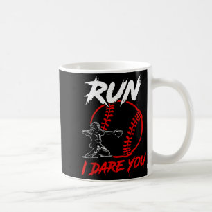 Vintage Baseball Catcher Funny Boys Go Ahead Run I Coffee Mug