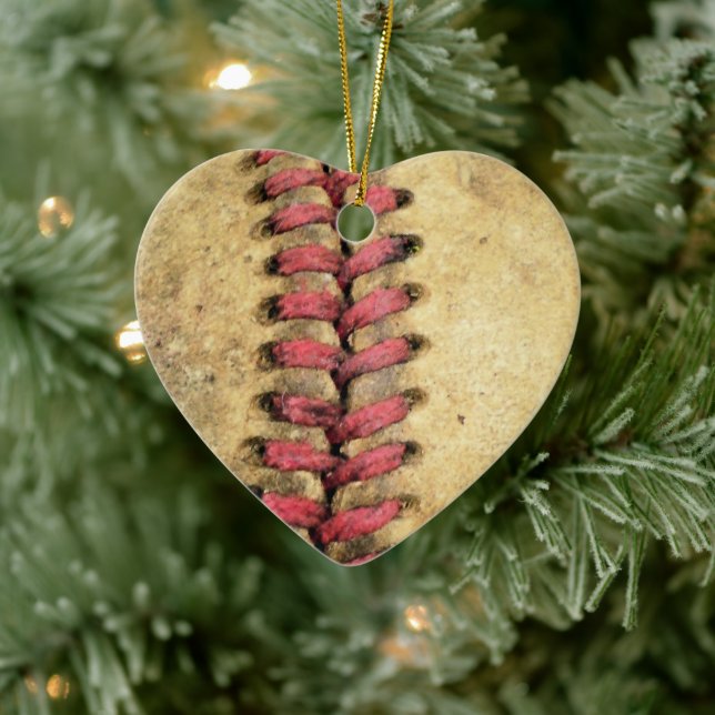 Vintage Baseball Ceramic Ornament (Tree)