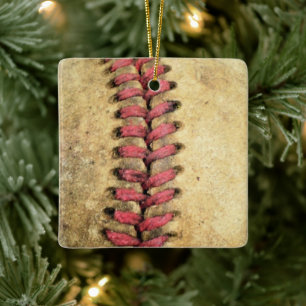 Vintage Baseball Ceramic Ornament