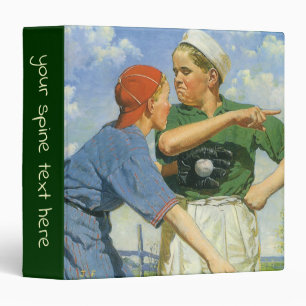 Vintage Baseball, Children, Boys Playing Sports Binder