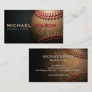 Vintage Baseball Coach Sports Coach Professional Business Card